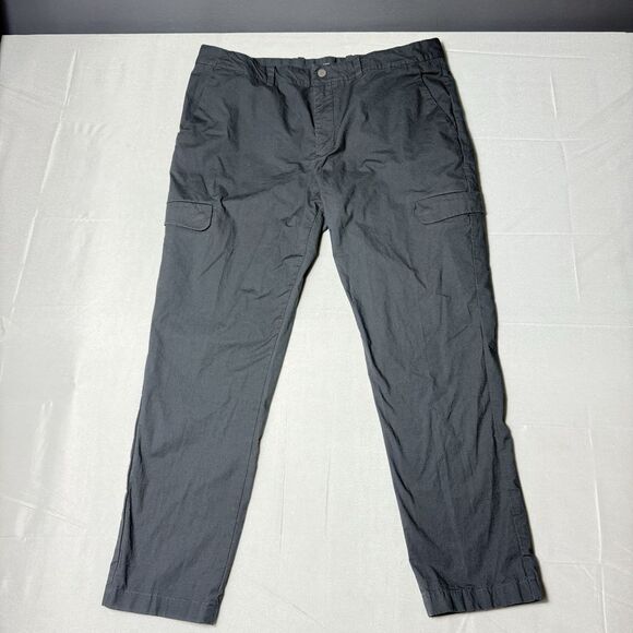 Spoke Pants Mens 37x28.5 Gray Chinos Khakis Hiking Build A Regular Fit - Picture 1 of 9